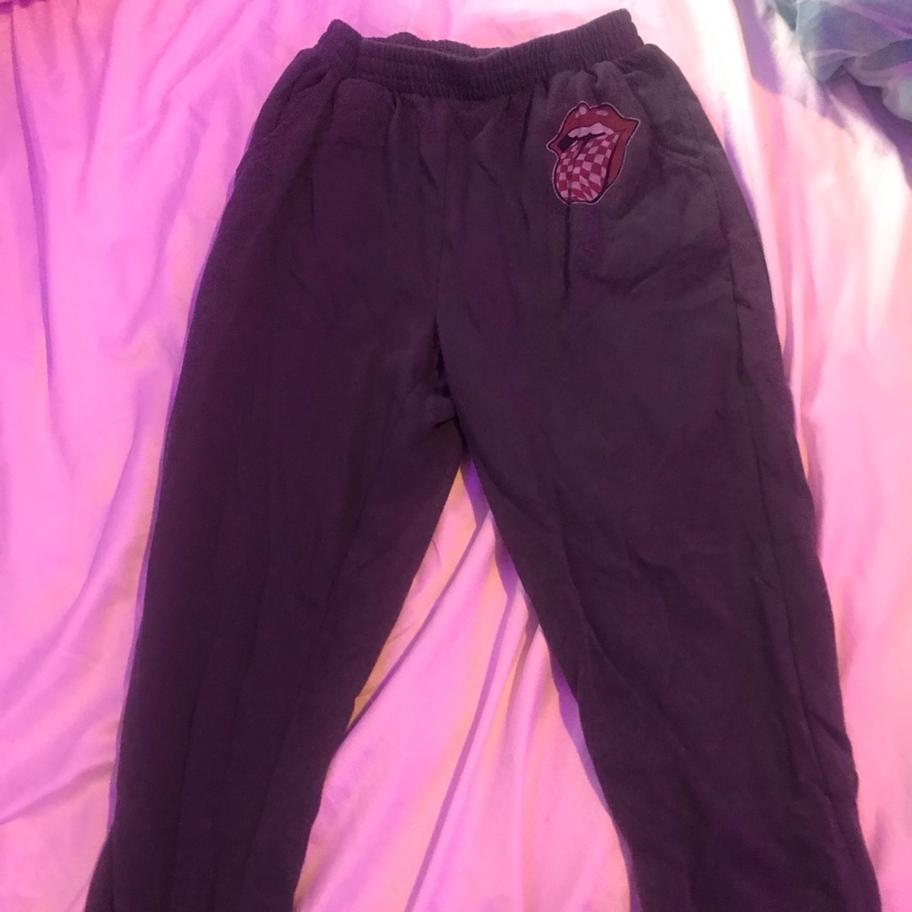 grey rolling stones pants for women size S